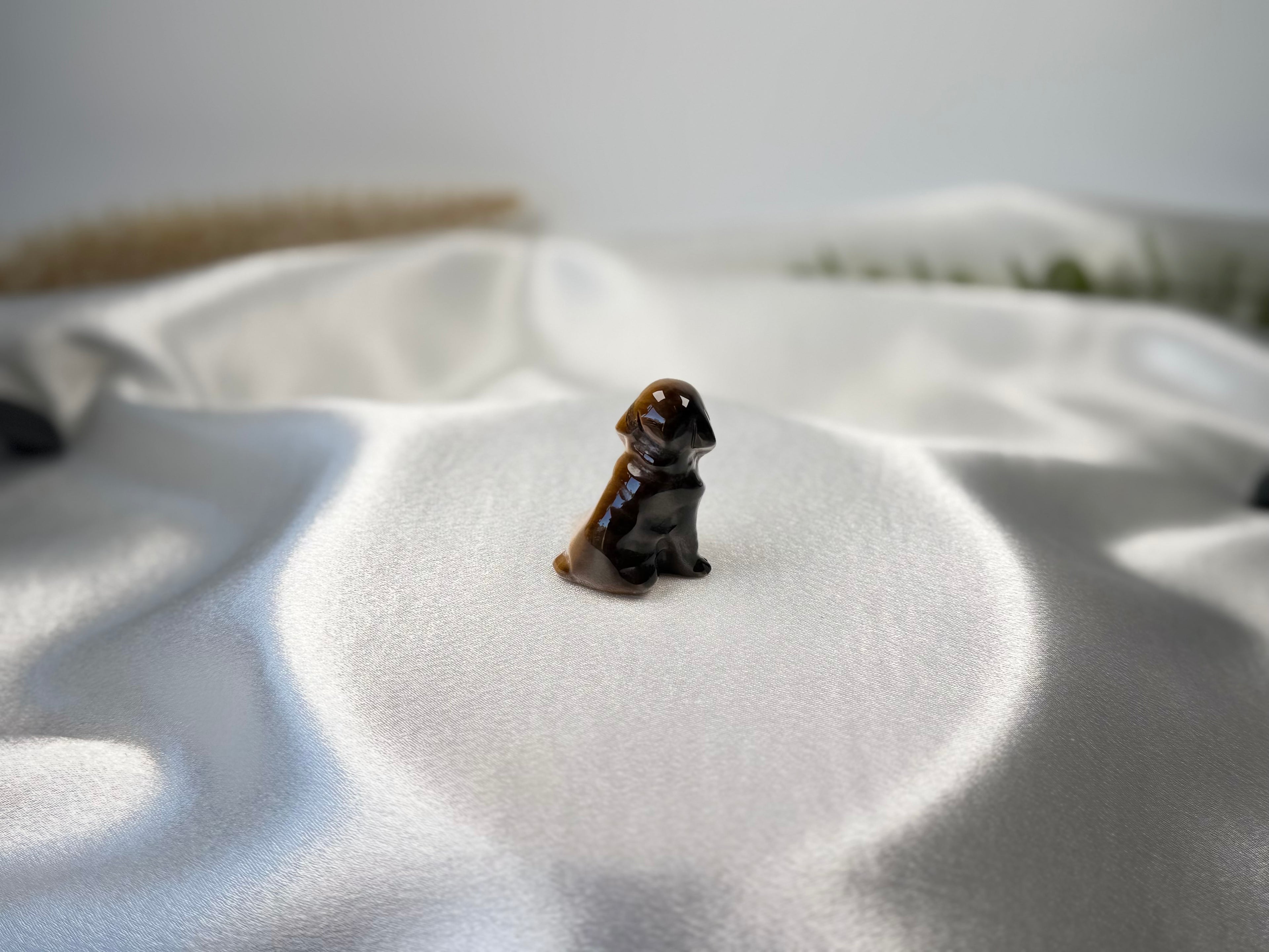 Tigers Eye - Dog Carving