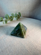 Moss Agate Crystal Pyramid