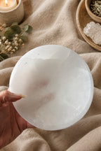 Hand Carved Selenite Crystal Bowl
