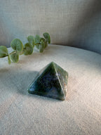 Moss Agate Crystal Pyramid