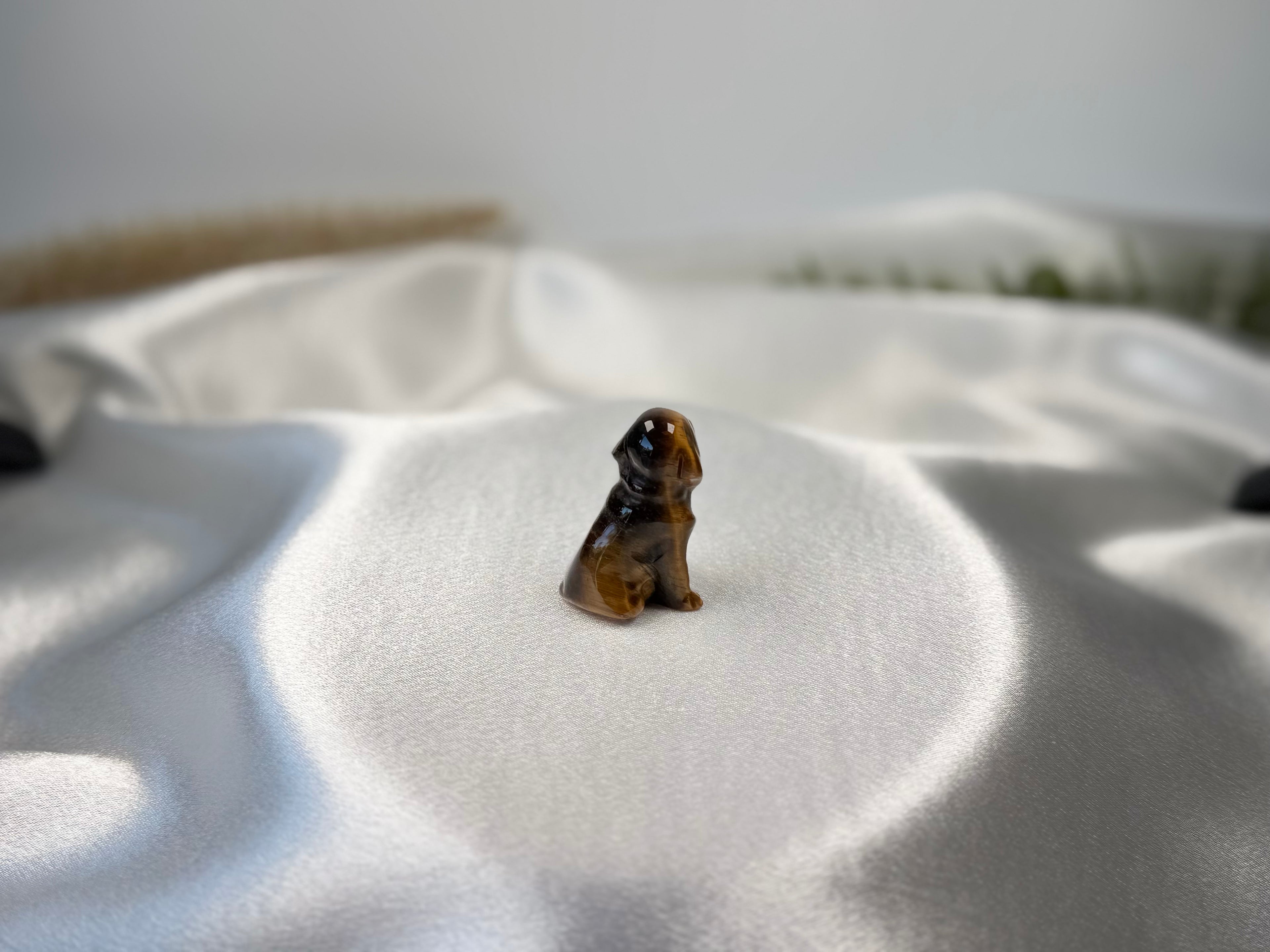 Tigers Eye - Dog Carving