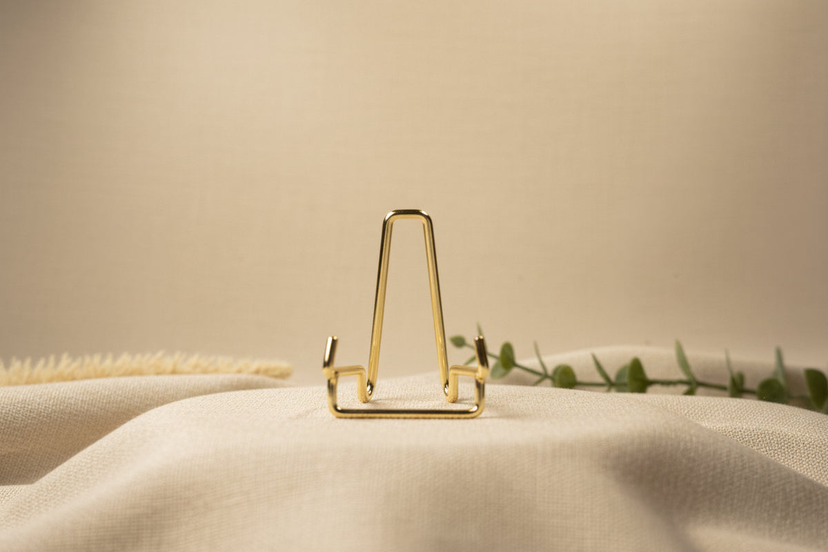 medium gold-tone crystal display holder