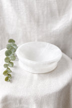 Hand Carved Selenite Crystal Bowl