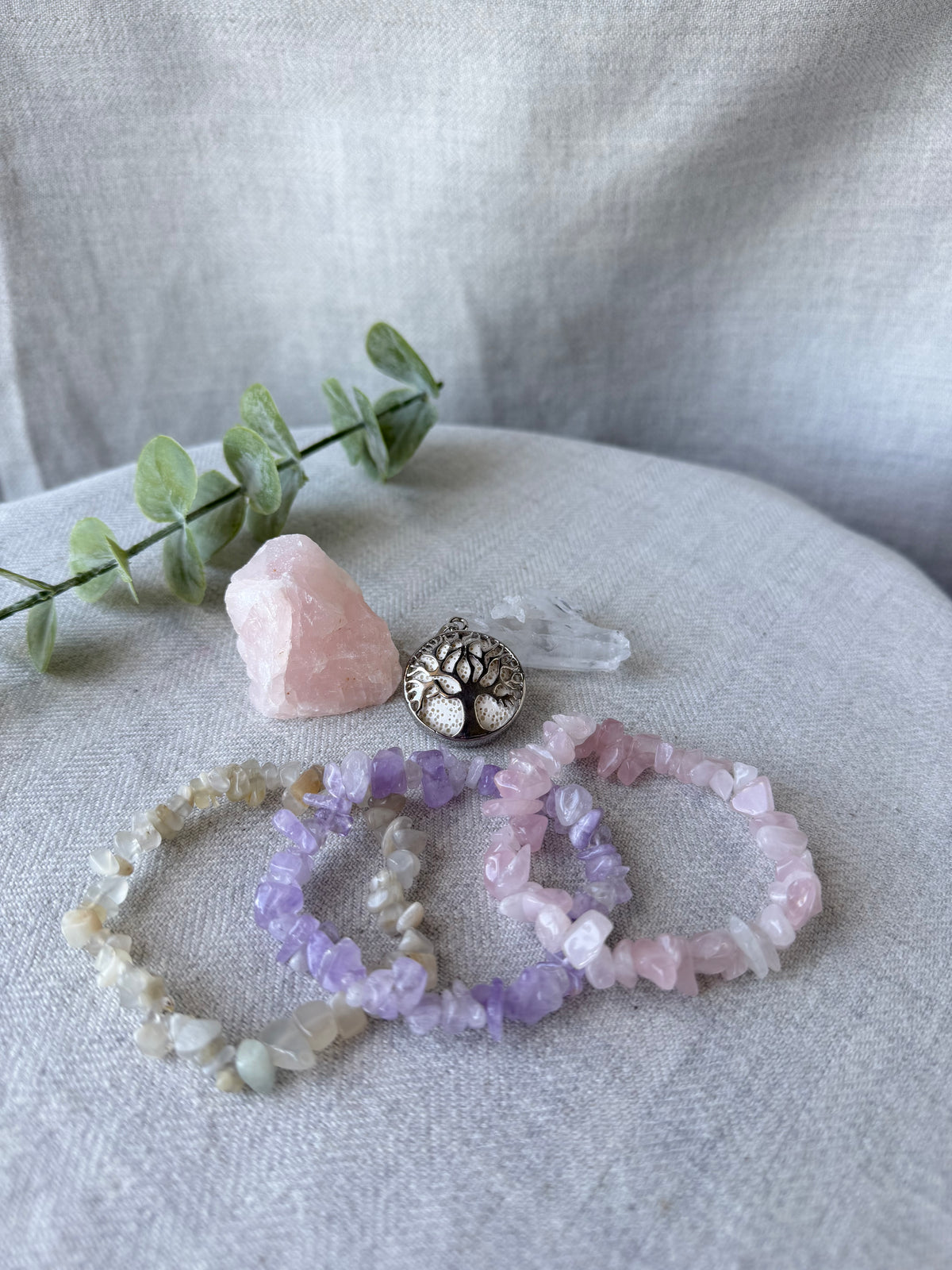 Rose Quartz Facial Roller  Wellness Crystal Gift Set