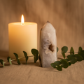 Agate Druzy Tower - Linen, Candle & Eucalyptus