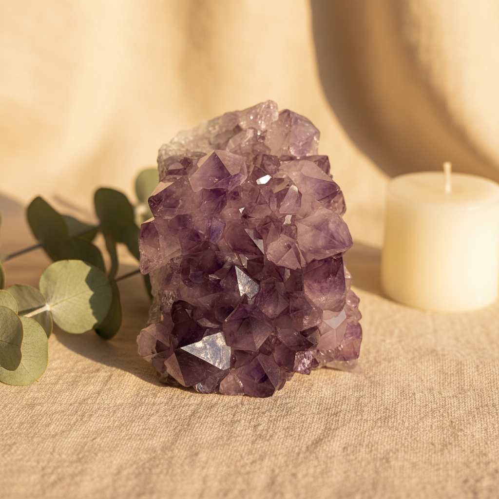 Amethyst Crystal Cluster - Social Media