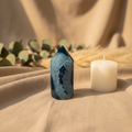 Blue Agate Crystal Tower - Linen Lifestyle