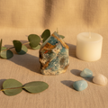 Blue Onyx crystal Raw Base Tower - Social Media