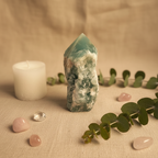 Blue Onyx Raw Druzy Base Tower - Social Media