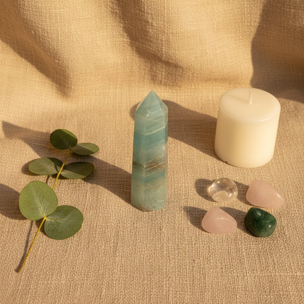Blue Onyx Crystal Tower 2 - Social Media
