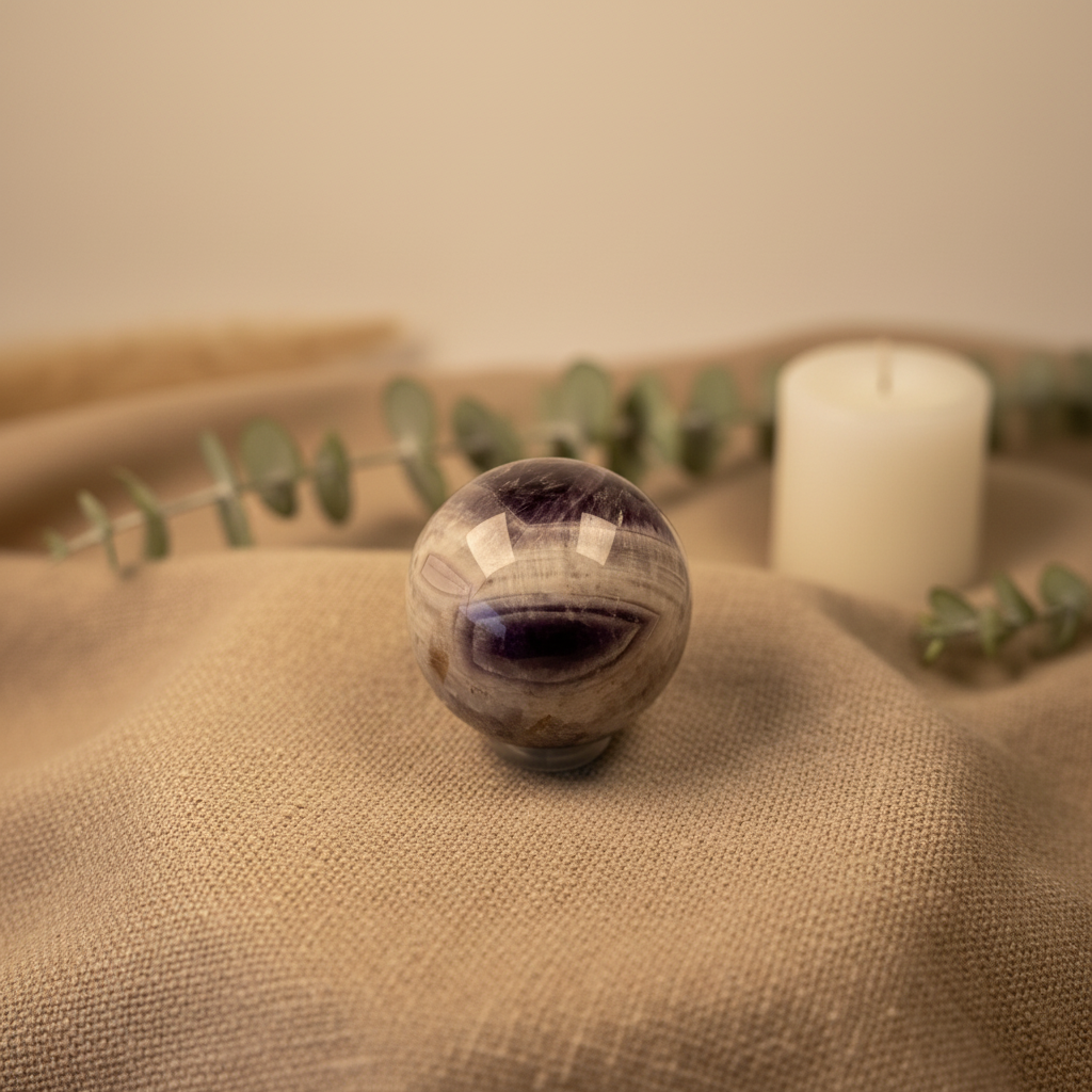 Chevron Amethyst Sphere - Social Media