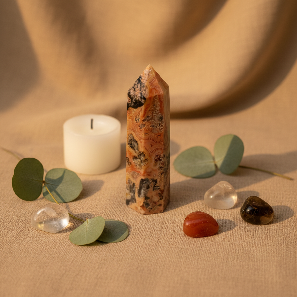 Crazy Lace Agate Tower - Social Media