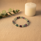 Fluorite crystal Beaded Bracelet - Social Media