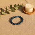 Blue Kyanite Crystal Bead Bracelet - Social Media