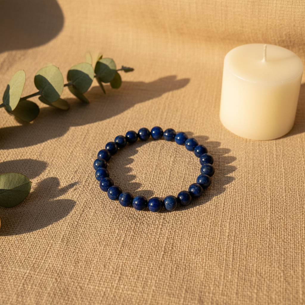 Lapis Lazuli bracelet Beaded Retry - Social Media