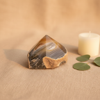Polished Agate Crystal Point - Warm Linen Lifestyle