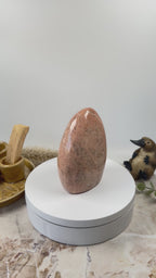 Polished Peach Moonstone Crystal Freestanding Forms