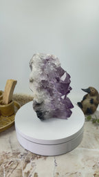 Natural Amethyst Crystal Cluster Specimen