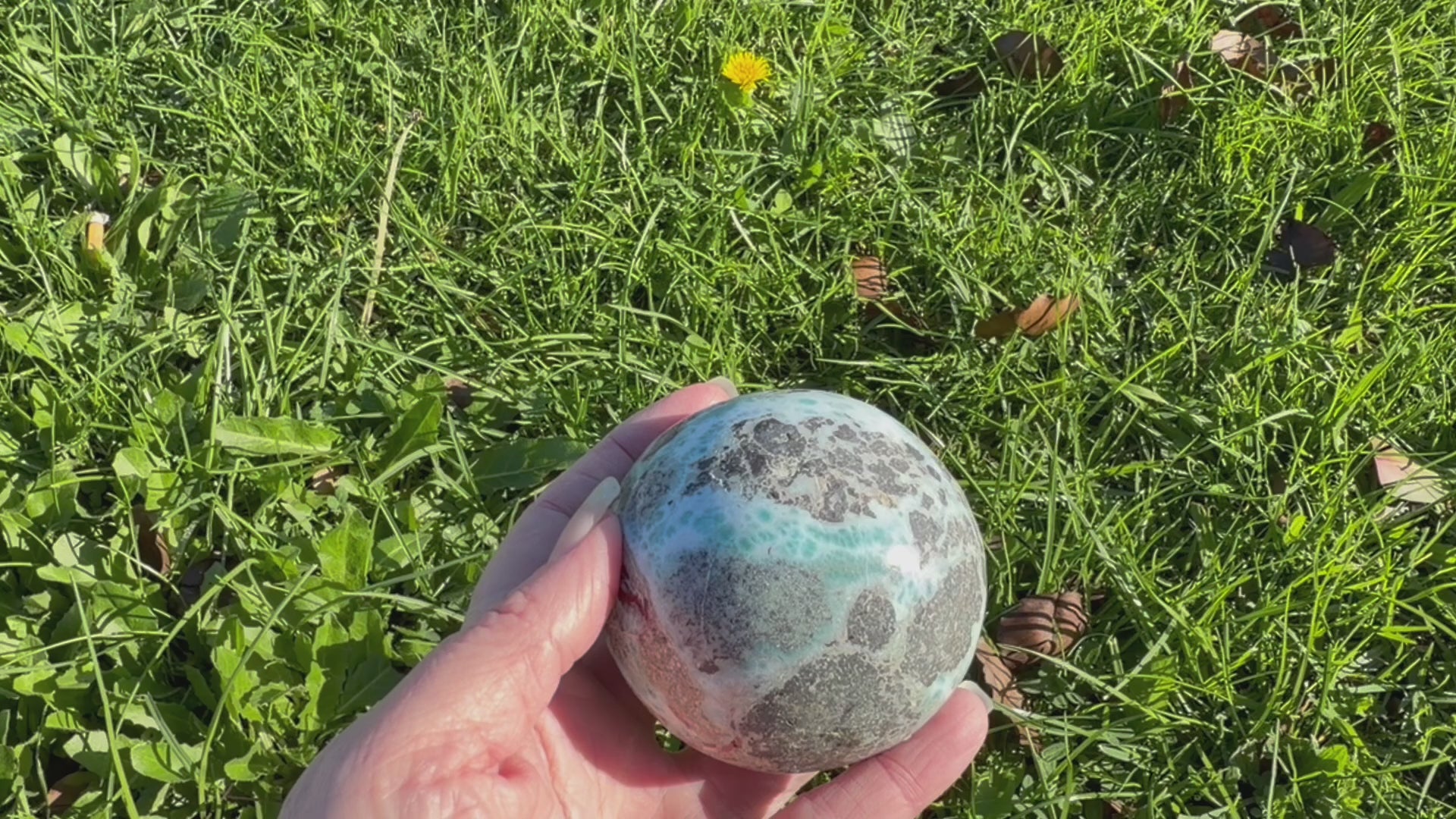 Polished Natural Larimar Sphere