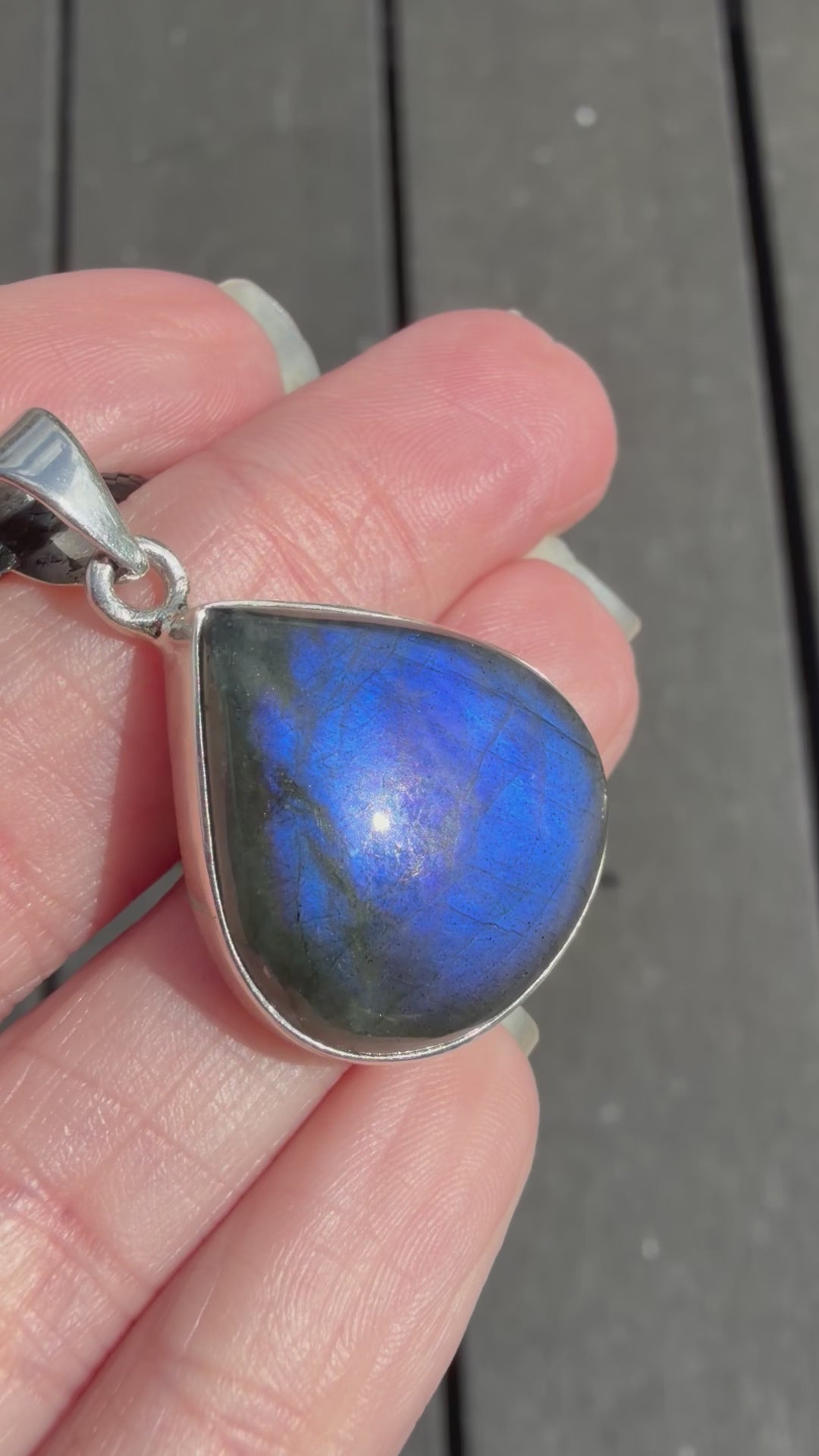 Labradorite Crystal Pendant Necklace
