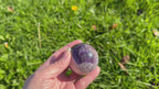 Polished Chevron Amethyst Crystal Sphere