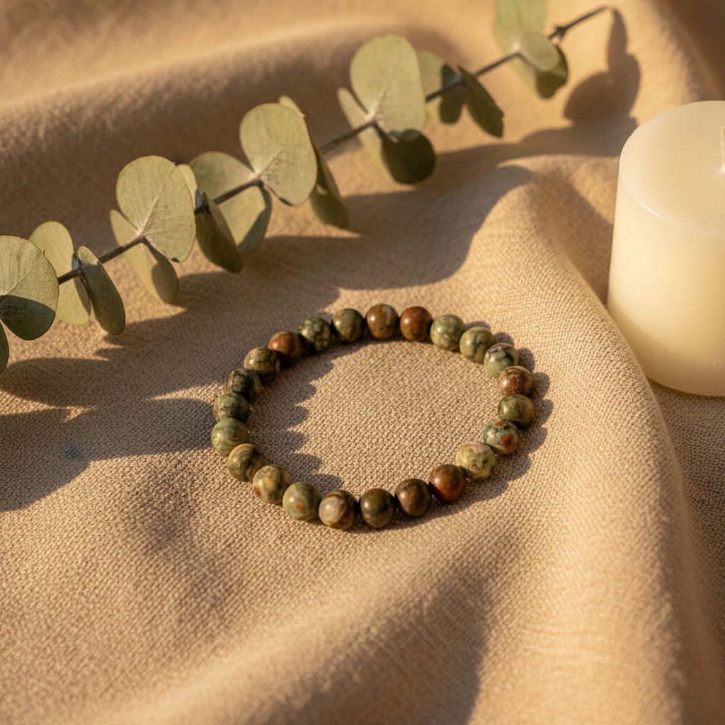 Rhyolite bracelet Beaded  - Social Media