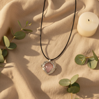 Rose Quartz Heart Necklace - Linen Lifestyle