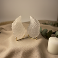 Selenite crystal Angel Wings - Warm Linen