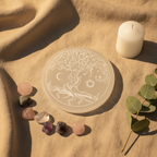 Selenite Celestial Charging Plate - Linen Lifestyle