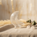 Selenite Crystal Moon Styled