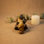 Tigers Eye Crystal Heart Platypus - Social Media
