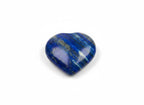 Treasured Energies large polished Lapis Lazuli crystal heart with deep blue colour, gold pyrite, and white calcite veins.