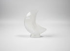 Treasured Energies hand carved white selenite crescent moon crystal sculpture for spiritual decor and energy cleansing
