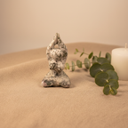 Tree Agate Namaste Yoga Carving - Warm Linen Lifestyle