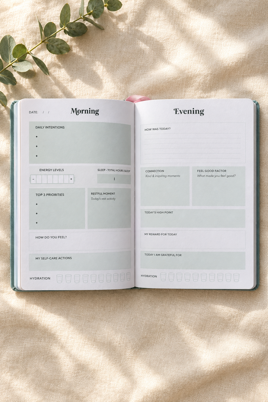 Warm wellness journal image using the new reference photo